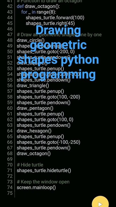 drawing geometric shapes python programming #shorts #viral #programming ...