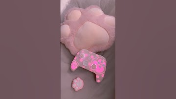 Kitty is coming!Who would say no to this  cat paw controller? #funlab #gaming #nintendoswitch #pink