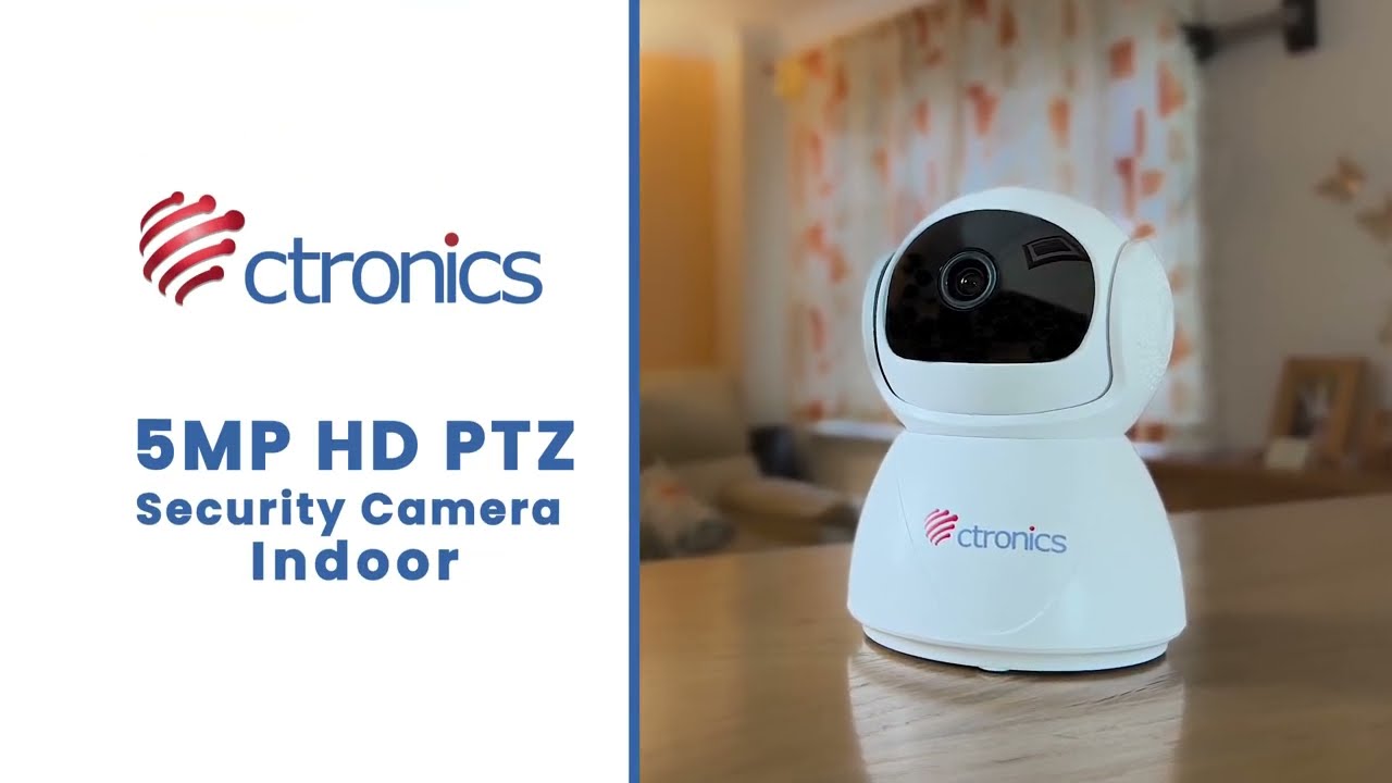 Ctronics 4K 8MP 5X Zoom Optique Caméra Surveillance WiFi