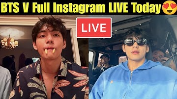 BTS V Instagram LIVE Today 🔴 Taehyung Full Instagram LIVE Latest Update 💜 BTS V With Wooga Squad #v 