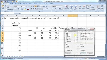 2.4 Construct frequency polygon using Excel