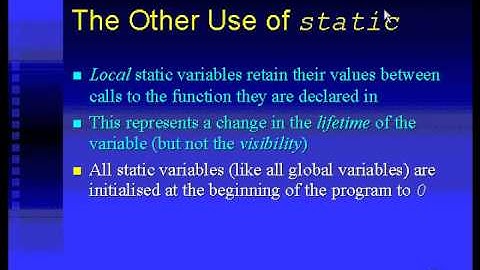 1402 C programming The static keyword