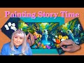 Story Time Acrylic Painting Flowers by a Hawaiian Waterfall and the Many Faces of Jeannie