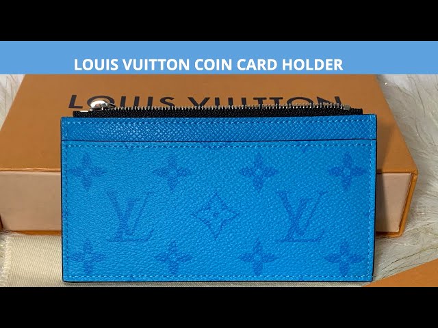 Louis Vuitton, Accessories, Louis Vuitton Blue Taigarama Coin Card Holder