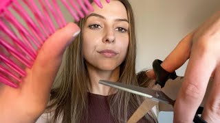 ASMR Fast and Chaotic Hairstylist 💇‍♀️ ASMR Hair Cut