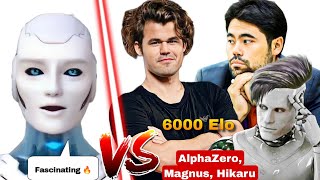 6000 ELO CHESS: Stockfish Played Magnus, Hikaru and AlphaZero | Stockfish Vs Magnus | Chess | AI