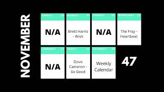 Weekly Calendar: November - Week 47