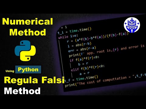 Python Code for Regula Falsi Method | Method to find roots | Numerical Method in Python #python