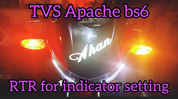 #bike TVS Apache RTR bs6 4 indicator setting #video