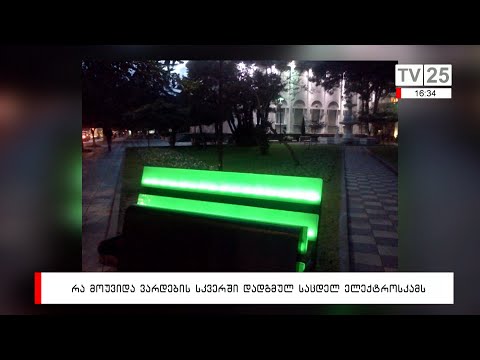 რა მოუვიდა ვარდების სკვერში დადგმულ საცდელ ელექტროსკამს
