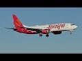 [4K] SpiceJet Boeing 737 MAX 8 Landing & Takeoff at Prestwick Airport