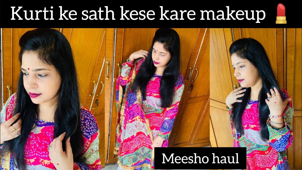anarkali kurti suit ke sath kese kare makeup meeshohaul makeuplook