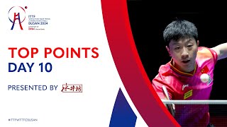 Top Points of Day 10 presented by Shuijingfang | #ITTFWorlds2024