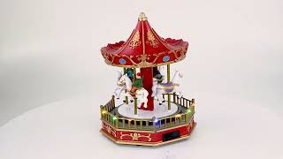 Carousel carousel with horses battery-operated 18.5x20x24h cm video