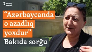 “O azadlıq bizdə yoxdur” - Bakıda söz və mətbuat azadlığı ilə bağlı sorğu