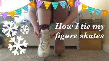 HOW I TIE MY FIGURE SKATES || Garceyy
