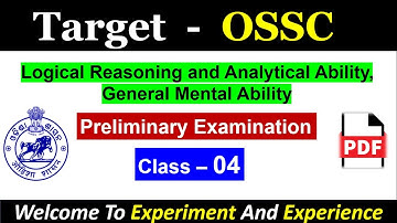 Class_4 | OSSC Previous year Reasoning questions | #ossc | #ossccgl  | #osscexam #osscamin