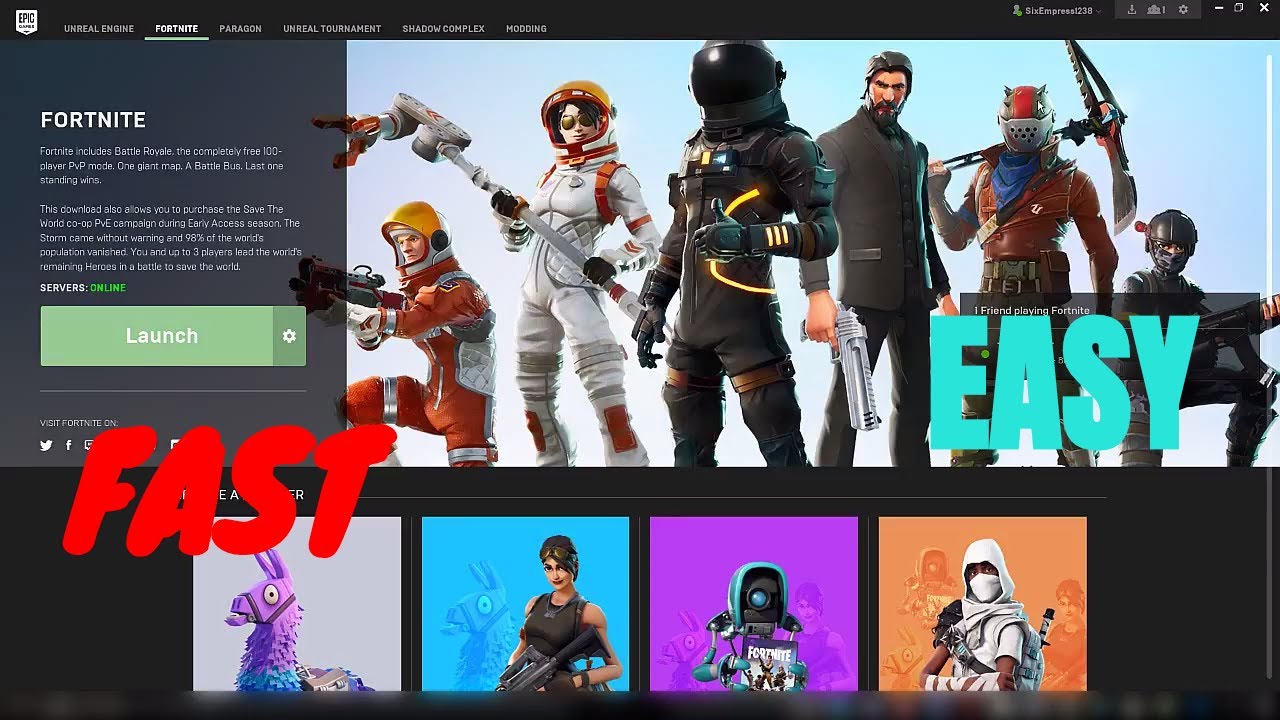 how to download fortnite faster on pc