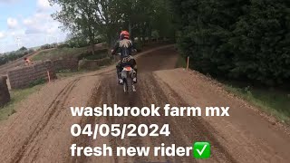 washbrook farm mx 04/05/2024 fresh novice rider samanta ktm sxf250🔥☀️💁‍♀️