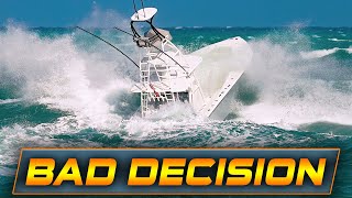 LADY CAPTAIN BURIED BOAT IN HUGE WAVES AT HAULOVER INLET !! | HAULOVER BOATS | WAVY BOATS