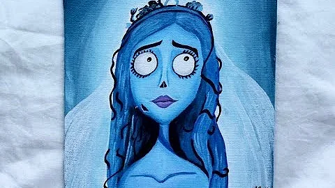 Emily the Corpse Bride - Acrylic Painting Time Lapse