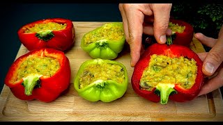 Incredibly delicious pepper recipe! Just stuff the peppers with eggplant and potatoes!