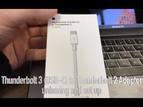 Kridt Svaghed Observation Thunderbolt 3 (USB-C) to Thunderbolt 2 Adapter Unboxing and Set Up - YouTube