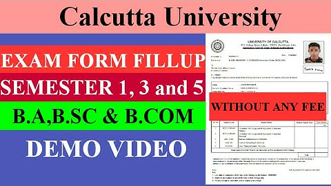 CU Exam form Fillup for BA,B.SC & B.COM || CU ONLINE EXAM FORM || CALCUTTA UNIVERSITY EXAM FORM ||