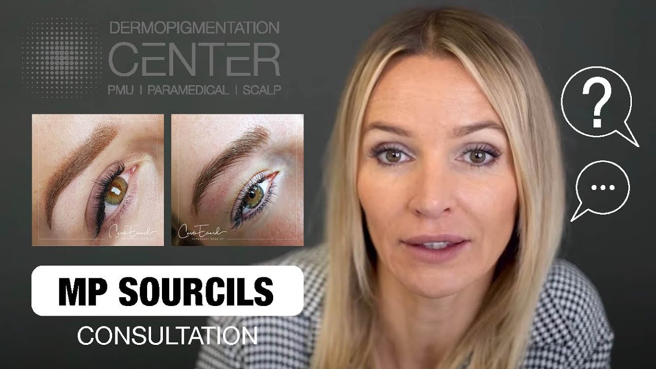 Le maquillage permanent des Sourcils Poudrés en Dermopigmentation par  Carole Evrard. Experte Europe - YouTube