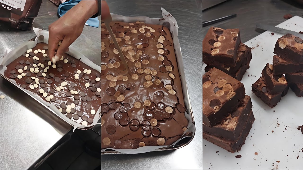 Perfect Fudgy Chocolate Brownie 🍫 |Chef Secret Recipe | Crispy Top, Fudgy Inside 😋