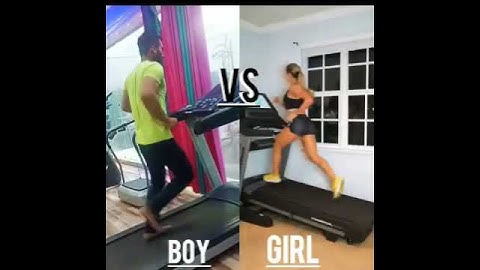 Treadmill Running Workout Boy vs Girl #viral #shorts
