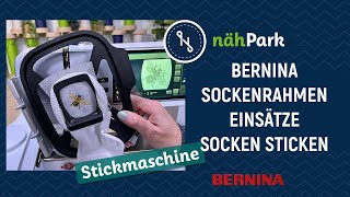 Embroider socks with the BERNINA sock frame inserts