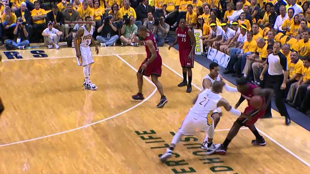 LeBron James Flop Game 3 Heat vs Pacers YouTube
