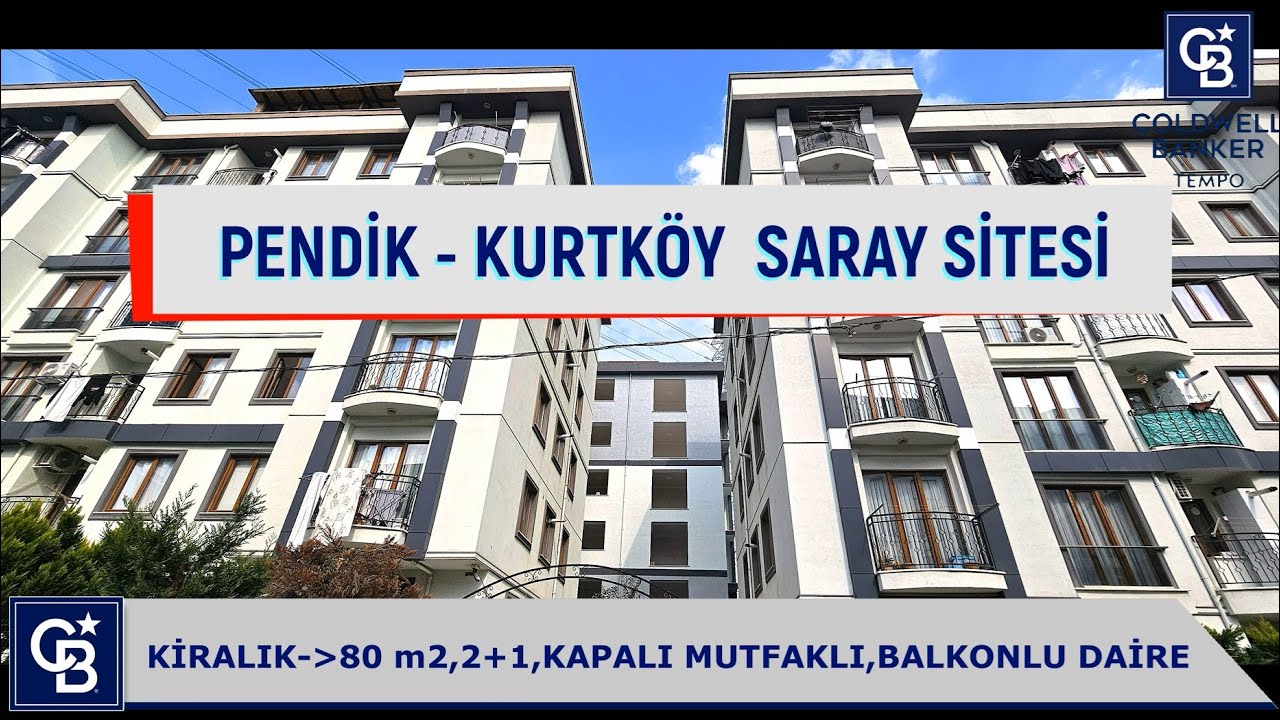PENDİK KURTKÖY 80m2 KAPALI MUTFAKLI BALKONLU KİRALIK 2+1 DAİRE FIRSATI