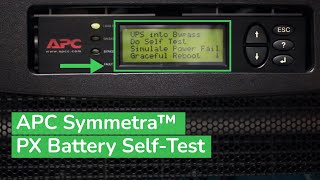 Initiating & Monitoring a Battery Self-Test on APC Symmetra™ PX 10-80kW | Schneider Electric Support screenshot 2