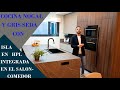 COCINA MADERA Y GRIS CON ISLA INTEGRADA EN EL SALÓN 😱💥 STUDIO MOBILIARIO HERNANDEZ