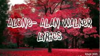 Alone- Alan Walker (lyrics)