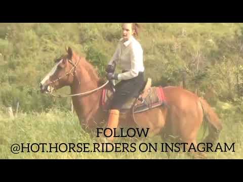 Cruel horse riding by women