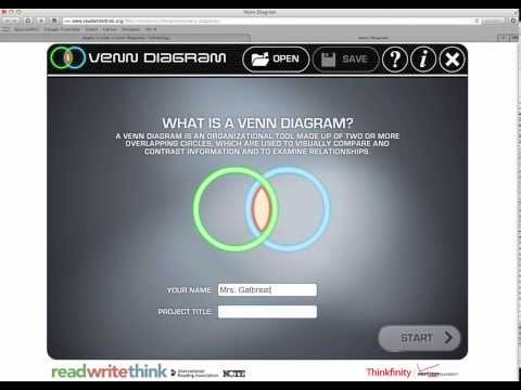 tutorial for readwritethinks interactive venn diagram youtube readwritethink venn diagram