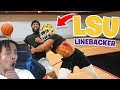 IM SALTY HOW!?!? FlightReacts To 1v1 Basketball Against D1 LSU Linebacker!