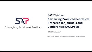 Strategy-as-Practice Webinar: Reviewing Practice-theoretical Research