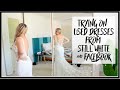 TRYING ON USED WEDDING DRESSES FROM STILL WHITE AND FACEBOOK | Tiana-Rose