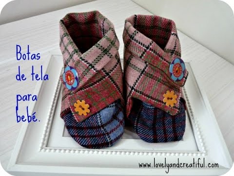 🧡APRENDE confeccionar unas BOTAS DE BEBÉ de tela. 💚CREA paso a una botas de tela para tu bebé - YouTube