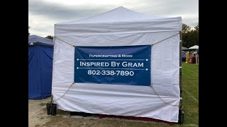 Fall Harvest Craft Fair Festival Booth Setup September 28-29, 2019 in Underhill, Vermont