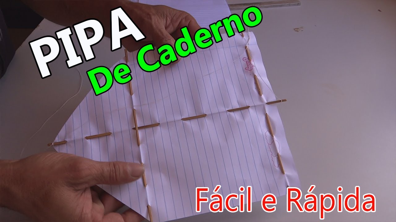 Como Fazer Pipa De Papel Folha De Caderno