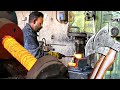Superb forging twisted damascus axe next level of massive viking axes production