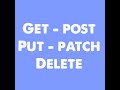Learn about api methods get  post  put  patch  delete with a story