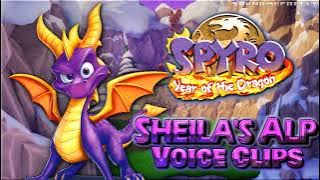 All Sheila's Alp Voice Clips • Spyro 3 Year of the Dragon • Voice Lines
