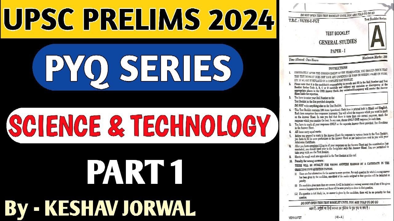 upsc prelims science and technology questions | 8 years subject wise ...