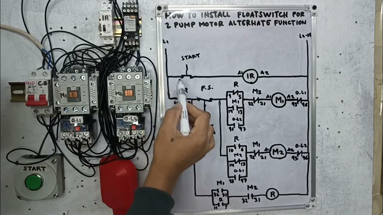 how to install float switch for two pump motor alternate function YouTube